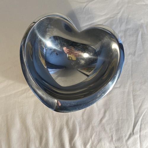 Nambe 542 Legierung Metall Herzform Liebe Schüssel Schale 2005 Sean O'Hara - Bild 1 von 8
