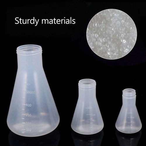 3Pcs Conical Beaker Plastic Conical Flask Small Plastic Flask - Picture 8 of 12