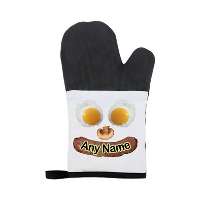 Personalisierte Wurst & Ei Gesicht Gummi/Leinwand Material Ofenhandschuh/Handschuh Weihnachten