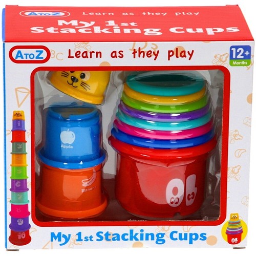Kids Tower Game Stacking Animals My First Baby Cups Toddler Educational Toys - Picture 3 of 3