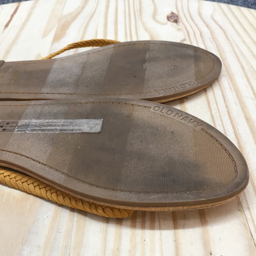 Old Navy Sandals Womens 10 Thong Brown Toe-Post Comfort Casual Open Toe Flats - Picture 9 of 15