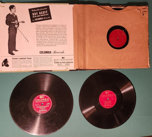 Roy Acuff OKEH RECORDS #04466 WABASH KANONENKUGEL + 8 weitere Menge 9-78 RPM 10"