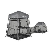Cat Enclosures, 3-in-1 Cat Tower Tent with Tunnel/Pop Up Cube,Cat Climbing Te...