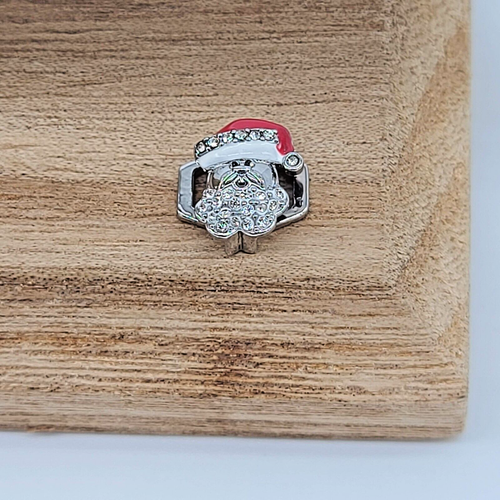 KEEP Collective CE "Santa" Rojo y Blanco Esmalte Cristal Plata Dije Deslizante - Imagen 2 de 7