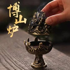 Vintage Solid Brass Incense Burner Sandalwood Holder Home Decor Gift