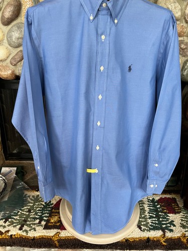 Ralph Lauren Größe 15,5 32/33 segelblau Popeline 100 % Baumwolle Herrenhemd gebraucht, in einwandfreiem Zustand - Bild 6 von 15