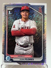 2024 BOWMAN CHROME JUAN FLORES 1st BOWMAN SHIMMER REFRACTOR 