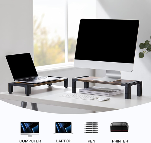 HUANUO Soporte de Monitor Elevador de Computadora, Soporte de Monitor para Escritorio con Ajustable - Imagen 3 de 12