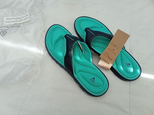 JADE NAVY DUNLOP Memory Foam Cushioned Toe Post Flip Flops Summer Sandals UK8 - Picture 5 of 5