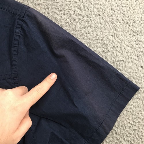 Pacific Crest Shirt Mens M Navy Blue Claw Button Down Short Sleeve Casual NEW - Picture 5 of 14