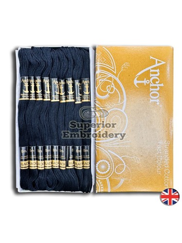 12 Black Anchor Cross Stitch Embroidery Threads Skeins/Floss 100% Cotton thread - Picture 8 of 9