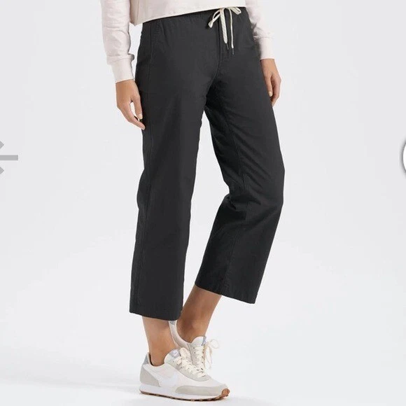 vuori ripstop cropped wide leg pants