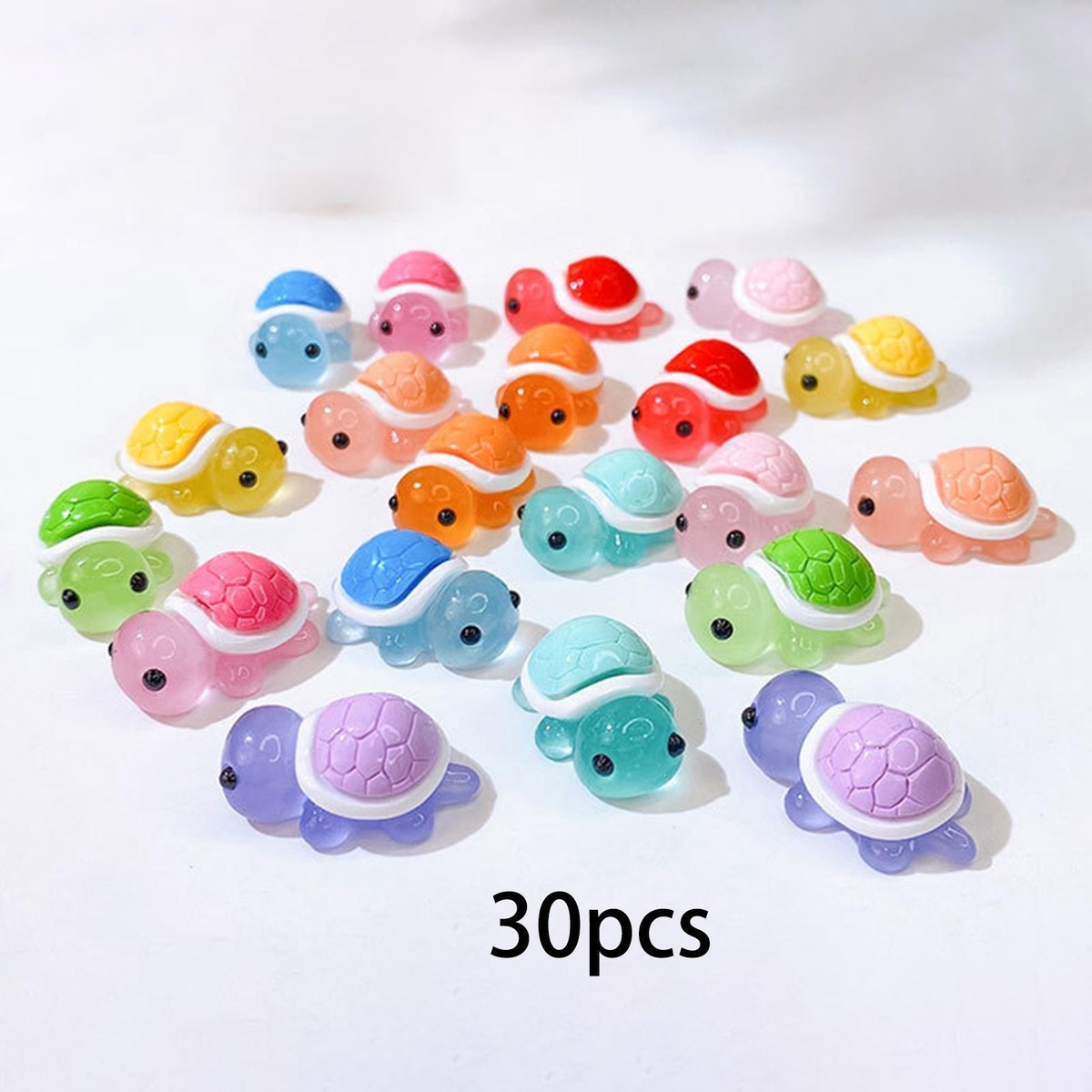 Resin Turtles 100 Pcs Mini Glow In The Dark Turtle Figures - Tiny Resin ...