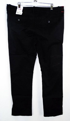 New Men's Cutter & Buck Black Flat Front Chino Pants w/Stretch 34 x 32 NWT - Picture 2 of 6
