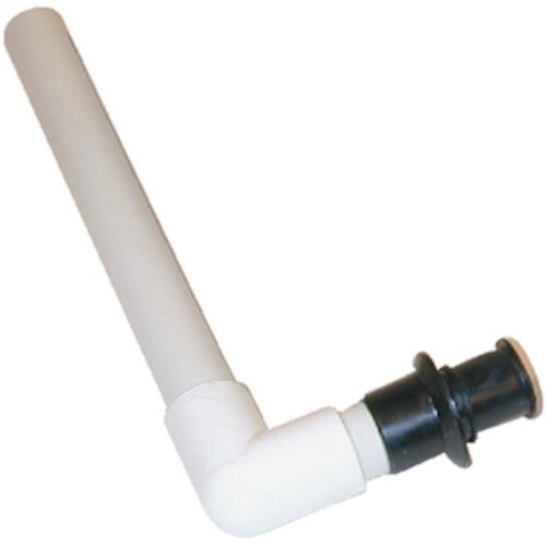 T-H Marine 12 Inch 90-Degree Overflow Drain Tube with Screen, Fits 1-1/8" - Bild 1 von 1