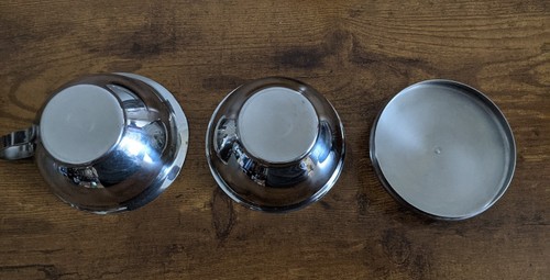 MCM Chrome Tea Set 5pc (3pc are Revere Ware) Vintage  - Picture 5 of 17