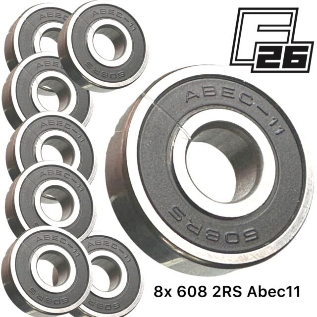 Fantic26 Skateboard Bearings Skate Kugellager 608 2 RS (8stk.) Abec 11 Fantic26 Skateboard Bearings Skate Kugellager 608 2 RS (8stk.) Abec 11