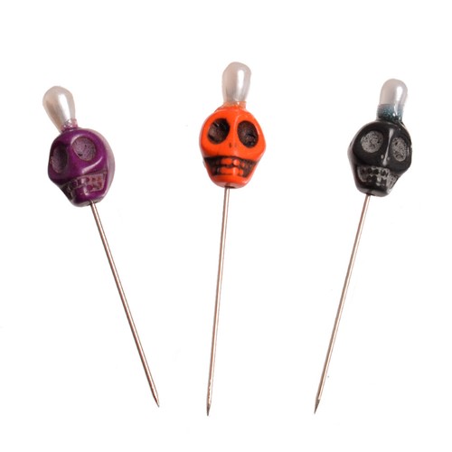 1 Set Totenkopf Kopf Muster Pins Böse Voodoo Fluch Nadeln Voodoo Puppe Zubehör - Bild 3 von 5
