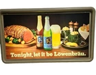 VTG 1983 Lowenbrau Beer Lighted Bar Sign "Tonight, Let It Be Lowenbrau" - HUGE