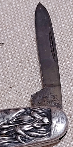 STERLING SILVER POCKET KNIFE EMPIRE WINSTED CT REPOUSSE AUTOMOBILE  - Picture 6 of 7