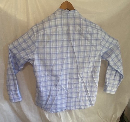 Herren UNTUCKit hellblau kariertes Langarm Button Down Hemd - Größe 2XL - sehr schön - Bild 8 von 12