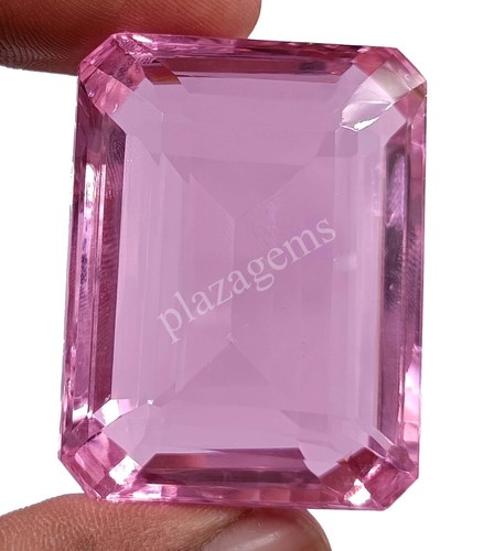201.00 Ct Emerald Cut Pink Topaz Certified Transparent Brazil Loose Gems 5ARA - Picture 4 of 9