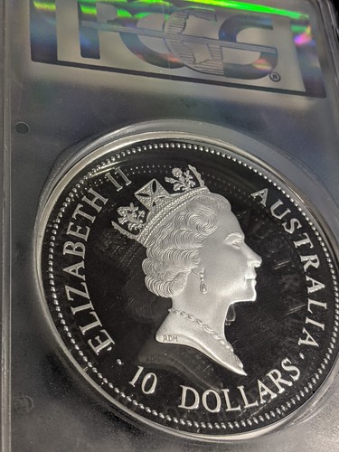 1997-P Proof Silver 10 Oz Kookaburra Ten Dollar $10 PCGS PR69DCAM FDC GEM UNC - Picture 7 of 11