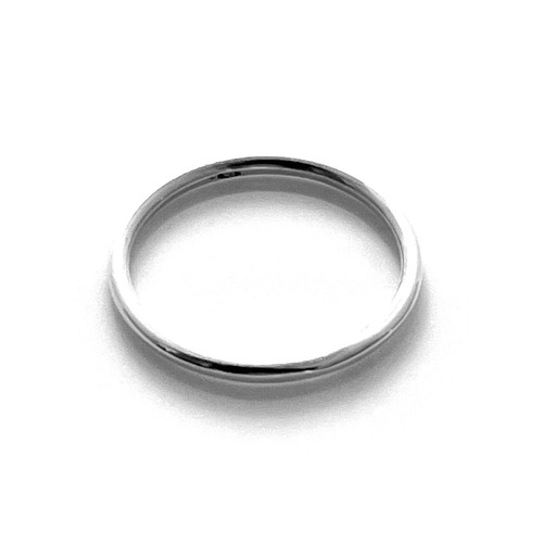 1.5mm Sterling Silver Round Halo Profile Ring | Roberts & Co - Foto 5 di 6