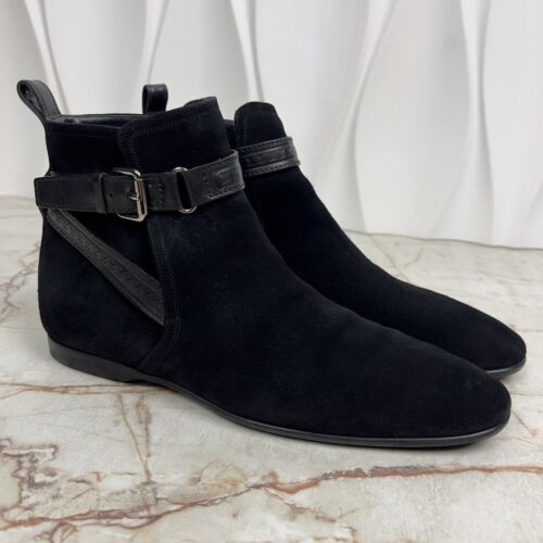 Louis Vuitton LV Monogram Ankle Boot Strap Black Suede 7 LV or 8 US 41 EUR - Picture 3 of 11