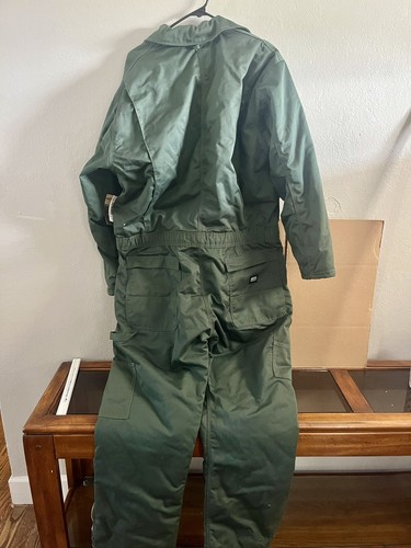 Key Insulated Duck Coveralls Large Regular Loden Green Heavyweight - NEW - Picture 3 of 8