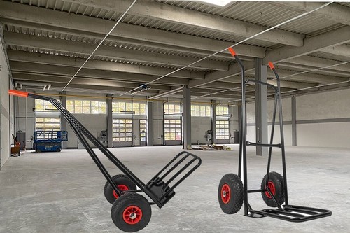 CARRELLO PORTASACCHI R/PNEUM. PORTATA KG.200 HT2188 CON DOPPIO PIANALE - Imagen 2 de 5