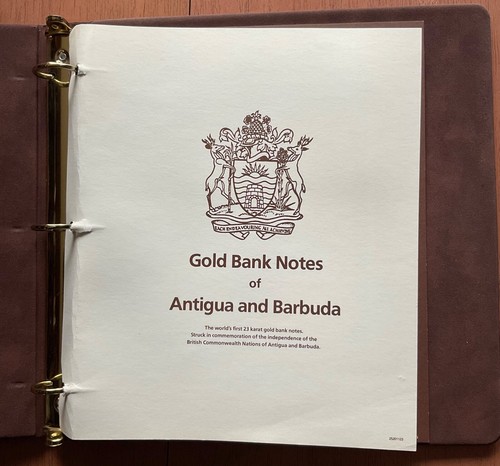 Gently Used Gold Bank Note 3 Ring Binder 11x11x2 L39 - Picture 2 of 3