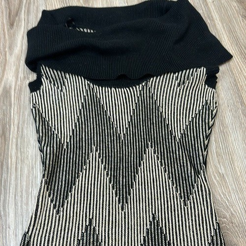 Arden B Golden black Y2K RETRO stretchy dress size Large turtleneck - Picture 2 of 8