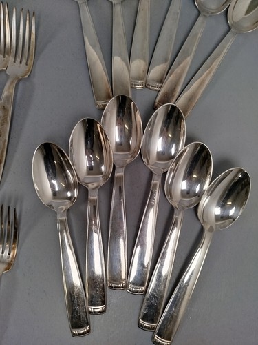 ERCUIS Menagere 37 Couverts Style Art deco + 2 Cuilleres AOF Metal Argente P2 - Bild 12 von 24