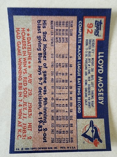 1984 Topps Baseball U-Pick From Drop Down Menu Set Break 1-200 Free CS EX-NM+ - Picture 187 of 403