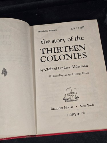 The Story of the Thirteen Colonies by Clifford Lindsey Alderman Collectable 1966 - Picture 9 of 10
