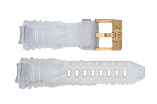 TechnoMarine Transparent Watch Strap Band 17MM Gold Buckle - Picture 1 of 2