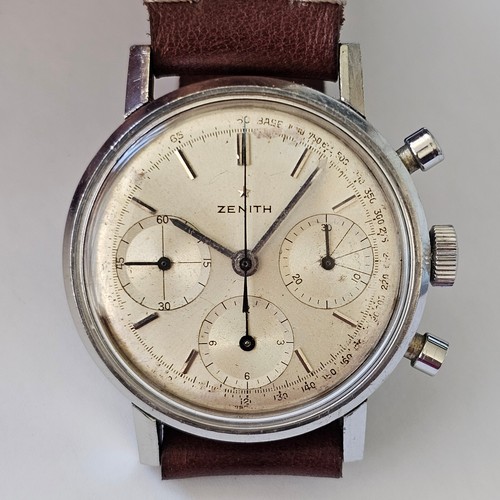 ZENITH - CHRONO - STAHL - SÄULENRAD - SELTEN KAL. 156 D - WASSERDICHT - OVERSIZE (37 MM) - Bild 1 von 24