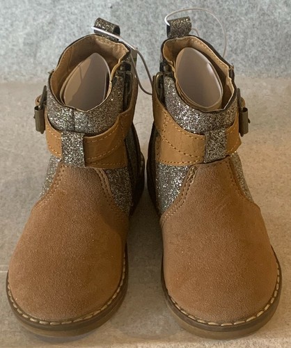 Koala Kids R Us Hard Sole Suede Boot w/ Buckle Detail Toddler Girls Sz 5 Brown - Picture 3 of 8
