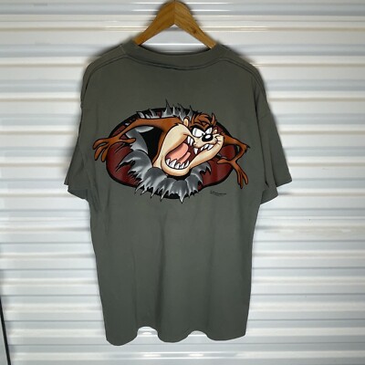 Vintage 1995 RARE Taz Shadow Looney Tunes Shirt Size Large Vintage 1995 RARE Taz Shadow Looney Tunes Shirt Size Large