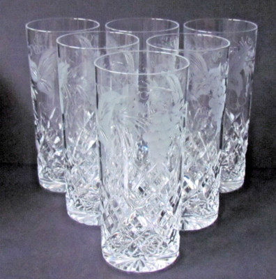 SECHS HOHE KUGELN/BECHER ERSATZ.COM UNK1713 MUSTER FRUCHTREBEN (9478)