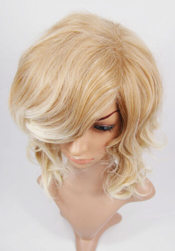 studio7-uk Blonde Auburn Wavy Curly Straight Medium Length Synthetic Full Wig - Picture 19 of 431