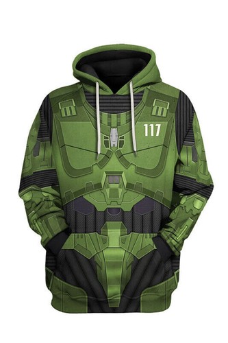 Halo Infinite 3D Hoodies Cosplay Master Chief Adult Sweatshirt Jacket Costumes - Picture 3 of 40