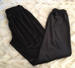 New-Victoria-039-s-Secret-PINK-Velour-Classic-Pants-Sweatpants-Pure-Black-XS