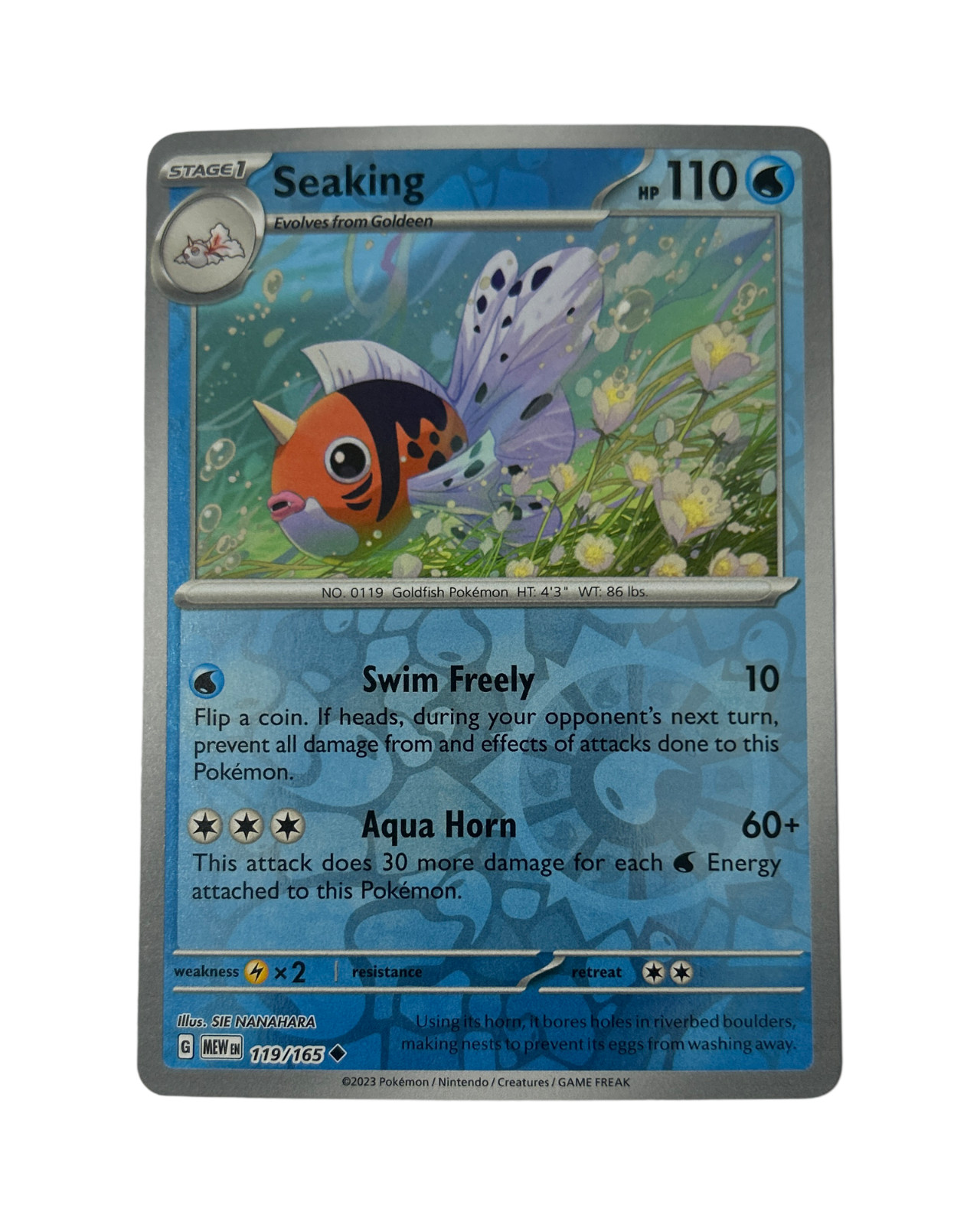 Pokemon Seaking 119/165 Scarlet & Violet 151 (MINT)