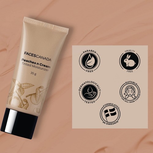 Facescanada Peaches N Cream Tinted Moisturizer, Light 01 For Makeup 35gm - Picture 5 of 8
