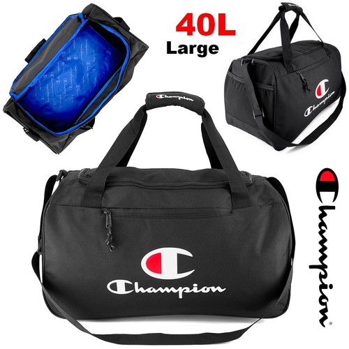 Große Champion Sport Tasche Reisetasche Koffer Handtasche Fitness Large schwarz - Imagen 1 de 13