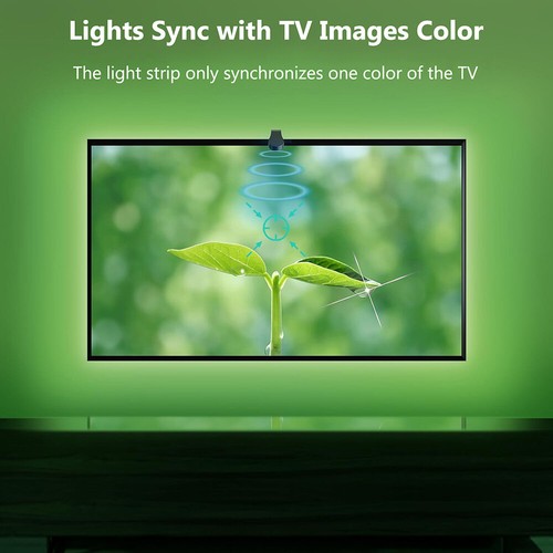 55-75" TV Backlight With Camera RGBIC LED Fish-eye Strip Light Sync App Room AU - Picture 6 of 16