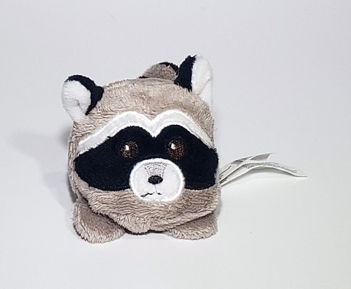 HTF Ganz TOSSIMALS H13897 Gray Black White Raccoon Plush Stuffed Toy EUC 5" Long - Picture 7 of 8