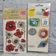 Craft Stickers Scrapbooking Puffy Embellishments 2 Packages New